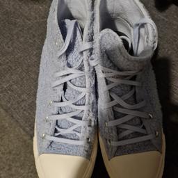 converse pale blue cozy high tops only worn twice. so in perfect condition