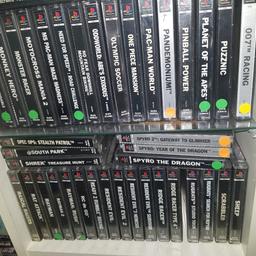 games as pictured great for collectors.
full spyro set
full crash set
also a mint rare marvels vs capcom
few shelf fillers most in good condition
collection only from NG8..
can send more pics if interested.
these are from my own collection
cabinet can also be supplied.
ps1 console
no daft offers I know the value of these games just have no time to sell separately

ideal for seller with time to list on Ebay ect.
or for a serious collector
edit * more like 200 games Not 180 !