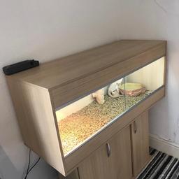 ~ Vivarium with stand
~ RRP = £135 last year 
~ Great condition - only housed a bearded 
    dragon
~ Measurements:
   H =  121 cms
   W = 123 cms
   D =   48 cms
~ Beech in colour
~ Dismantled ready for collection
~ Grab yourself a bargain!
~ Collection from CH7 area