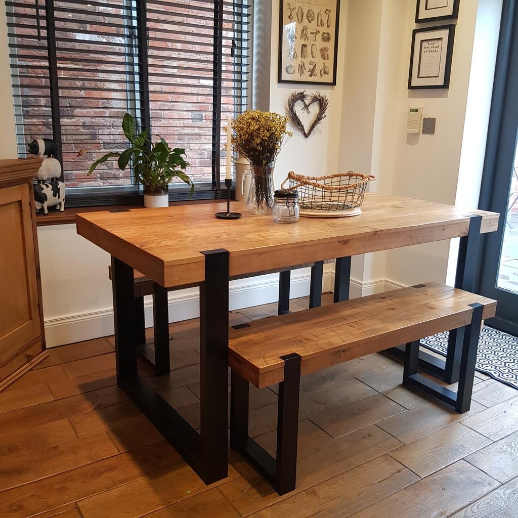 NEXT Jefferson dining table and 2 x benches in B78 Lichfield for £500. ...