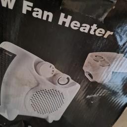 brand new small fan heater.
the box not the best as been in storage