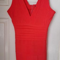 Missguided red bodycon dress size 10