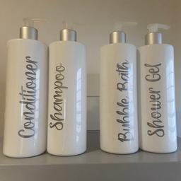 Mrs Hinch style personalised bottle 
All 4 for £10 or can split £3 each
Brand new never used as no longer required 

Shampoo 
Conditioner 
Bubble bath
Shower gel

Collection from eaglescliffe or I can post for extra
