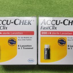 Verkaufe 1 Accu-Chek FastClix die eine Packung ist voll a 50 Stück die andere Packung schenke ist dazu. Da ein Privatverkauf keine Rücknahme oder Garantie. Versand ist möglich zählt aber Käufer.