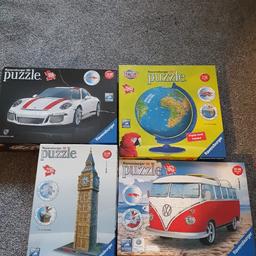 4 3D PUZZLES FOR SALE
 They have been made up

