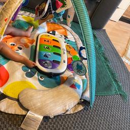 Basically it’s from newborn onwards is Scott cushion that comes with it for tummy time also if the Baby likes to kick piano mix sounds different type of sound toys that are hanging colourful multicolour a beautiful collection from E1 Tower Hamlets. The original price is £55 from John Lewis I’m selling it for £20