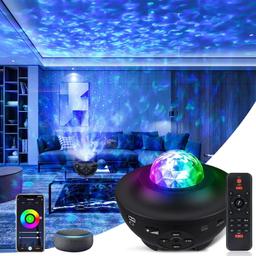 * NEU
* Schwarz

❤️LED-Galaxy-Projektoren zur Anwendungssteuerung

❤️Multifunktionales kabelloses Galaxie-Nachtlicht mit Fernbedienung

❤️WLAN aktiviert

❤️16 Millionen Farben (Helligkeits- und Kontrasteinstellung)

❤️Farbwechselmodi (statisch und dynamisch)

❤️Benutzerfreundlichkeit durch die Anwendung „Smart Life“.

* HINWEIS: Die Fernbedienung funktioniert nicht im WiFi-Modus.

❤️Integrierter Mini-Bluetooth 5.2-Musiklautsprecher und empfindliches integriertes Mikrofon

❤️Alexa oder Google Home können im WLAN-Modus autorisiert

❤️Produktspezifikation:
* Shell Meterial: ABS

* Maximale Leistung: 7,5V

* Eingangsspannung: DC 5V

* Projektionslichtquelle: LED-Lichtperlenquelle

* Projektionsabstand: 2-10 M / 6,56 Fuß-32,8 Fuß

* Projektionsfläche: Die Projektionsfläche beträgt 40 Quadratmeter in einer Entfernung von 5 m und 60 Quadratmeter in einer Entfernung von 8 m

❤️ Lieferumfang:
* 1x Sky Moon Light
* 1x USB-Kabel
* 1x UL Adapter
* 1x 5 Sprachen Handbuch

* Besuchen