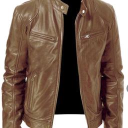 Leather Jacket, small size, light brown