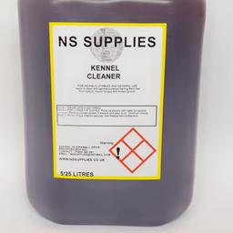 Product Usage
Kennel Cleaner kills a broad spectrum of bacteria on contact and is suitable for a wide range of surfaces.
For kennels, stables and general use.
Helps to clean and sanitise surfaces leaving them free from odours, mould, fungus, and mildew growth.

Product Info
Use as Required
Do not mix with other chemicals.

Visit our website nssupplies.co.uk

Contact for more info or other products 07402343261