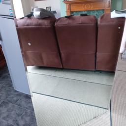 gym or dressing mirror can be wall mounted good silver backing condition bevelled edging very big.Nearly as tall as a door and wider.