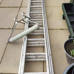 Aluminium 3 Section Extension Ladder with Ladder Stand Off. Must Collect.