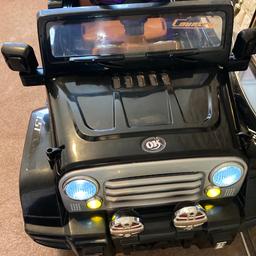 Very good condition.Used mostly at home.Very little has been used.With remote.. with some scratches, working light, back and Forward mouving, remoute control,  seat belt,music sounds, engine sound.
Up 30kg