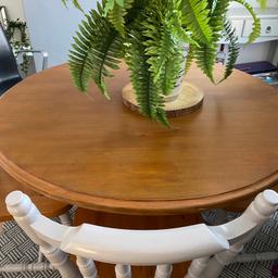 Grey and wood table sone signs of wear but in good condition