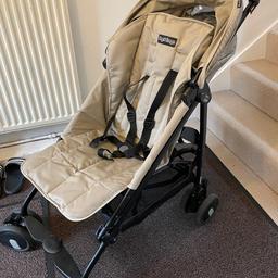 Pliko Mini Geo Beige (£149.89)
Used for 1 Year, freshly washed, no stains, absolutely great buggy! Includes rain-cover, travel-bag.

One-handed umbrella-style folding, with no need to bend over.
Suitable for children from the first few months upwards. The reclining backrest can be placed in 3 different positions and has an adjustable leg rest. Light and compact, weighs just 5.7 kg.

Dimensions:
Open: cm. 100 x 49 x 83
Folded: cm. 94 x 33 x 30,5