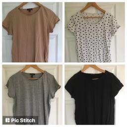4 x short sleeved maternity tops
Size 14
New Look & Matalan
Happy to post