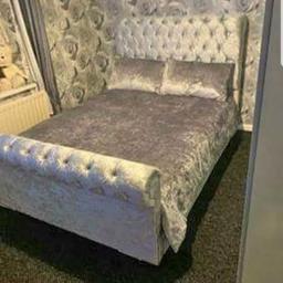 Ivory double Sleigh bed
