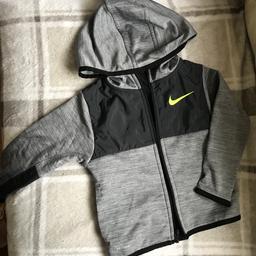 Excellent condition, dri fit hoodie 
Age 2 years

Can post for extra £3/ happy to combine postage
Collection available from West Kensington w149NS
Please check my other items, selling more baby clothes