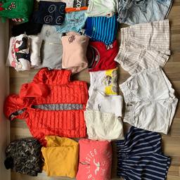 4 pairs of shorts ( 2x Zara , 1x shein, 1x primark )
6 hoodies ( hollister , Zara )
Red uniqlo coat ( comes with a little bag )
2 onesies ( the camo print and Christmas elf onesie )
11 T-shirts
One pj
Delivery is £6.70 with Hermes for 2-5 kg 