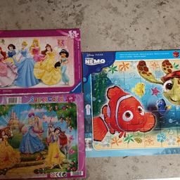 Verkaufe 3 Stück sehr gut erhaltene Puzzles für Kinder ab 3 Jahren mit Prinzessinnen Motiv und Findet Nemo

Postversand möglich, die Kosten in Höhe dafür, müssen vom Käufer getragen werden