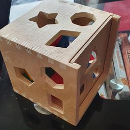 wooden shapes wooden cube