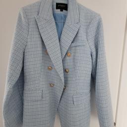 beautiful double brested blazer blue small check with gold buttons