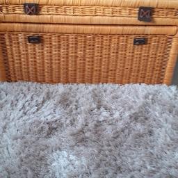 Wicker ottoman/storage chest D: 41cm  H: 45cm W: 79cm COLLECTION ONLY B91 AREA