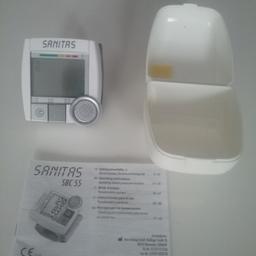 Verkaufe hier ein funktionierendes Blutdruck Messgerät der Marke SANITAS. 
Wenig genutzt. Batterien sind dabei.
Das ist ein Privatverkauf. Rücknahme und REKLAMATION ausgeschlossen. 
Versand geht zu Lasten des Käufers.