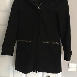 New Look Black Coat - Size 6 - fits size 6-8.

Condition used - some stitching loose at the bottom (see picture), could be re-stitched. 


Pet and smoke free home.


Collection from Derby or can post.


Please see other items for sale.