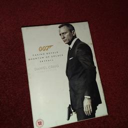 James Bond 007 - Daniel Craig.

( 3 Film Boxset ).

Casino Royale.
Quantum of Solace.
Skyfall.

Also :-

Spectre.

No Time To Die.

£17.00

Exc. Cond.

( Postage is £3.49, 2nd Class, if required ).