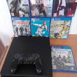 ps4 in good condition and good working order with 7 games £140o.v.n.o collection only
