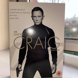 This DVD collection features the first four adventures for Daniel Craig’s James Bond including: CASIONO ROYALE, QUANTUM OF SOLACE, SKYFALL & SPECTRE