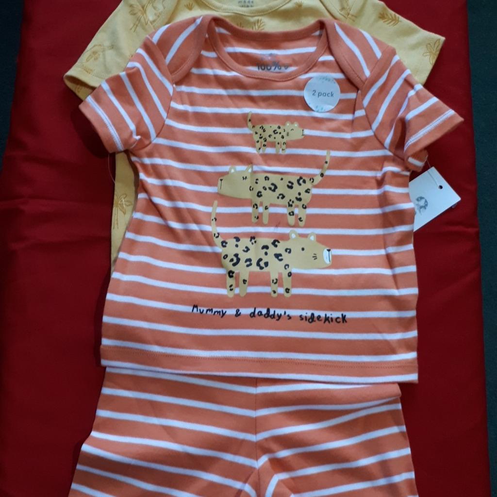 Baby boy 2 pack suits. Top n Bottom. New good Condition. orange N musterd colours. size 12 to 18 months.