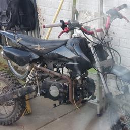 125 pit bike was running when put away in the shed but now it don't want to start not sure what's up with it comes with a box full of parts 