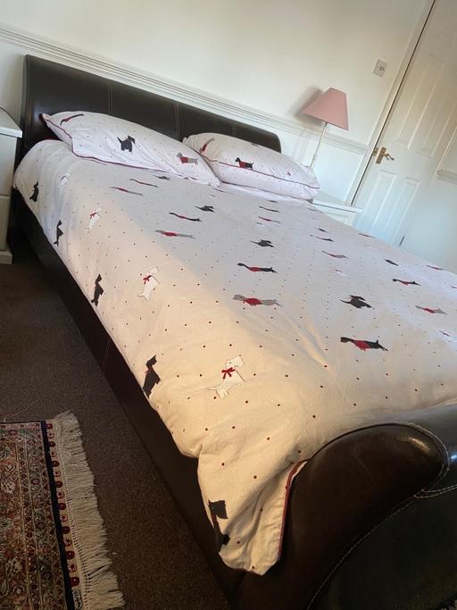 Buy & Sell Essex Epping Forest - Photos for Double bed, leather sleigh style#springclean