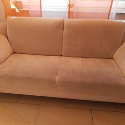 Sitzgarniture Couch Sofa Dreisitzer Zweisitzer Sessel
Farbe beige
Zustand siehe Fotos