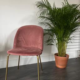 4 Pink velvet chairs available. £20 each
Gold legs
Used condition