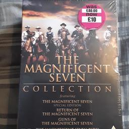 all new and sealed
box set of The Magnificent Seven films x 4 films
John Wayne True Grit
John Wayne Rooster Cogburn
The John Wayne Collection - 3 films
9 films in total all brand new
collection orpington or can post