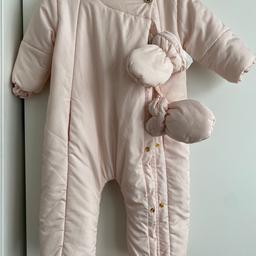 Pink pale Chloe’ baby snow suit in excellent condition. 12 months