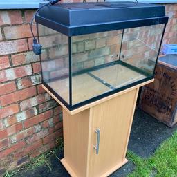 Juwel 2 ft aquarium and stand. Light fully working. Tank has some marks on top and tank has a chip in top corner. Stand is in great condition. 
Grab a bargain. With shelves.
