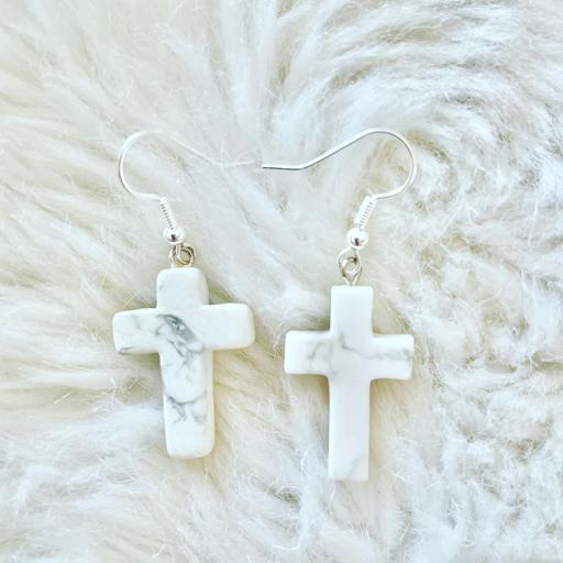 Buy & Sell Dorset Bournemouth, Christchurch and Poole - Photos for Christian Cross White Quartz Boho Earrings