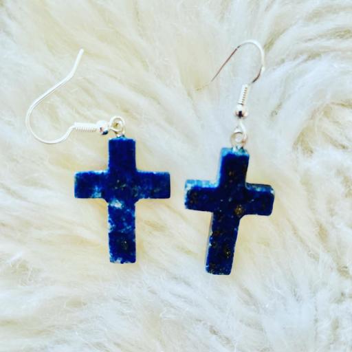 Buy & Sell Dorset Bournemouth, Christchurch and Poole - Photos for Christian Cross Blue Quartz Boho Earrings