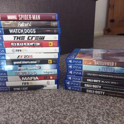 20 ps4 games. one not in the photograph is the last of us 2 (brand new in packaging) from smoke free and pet free Home. collection only.