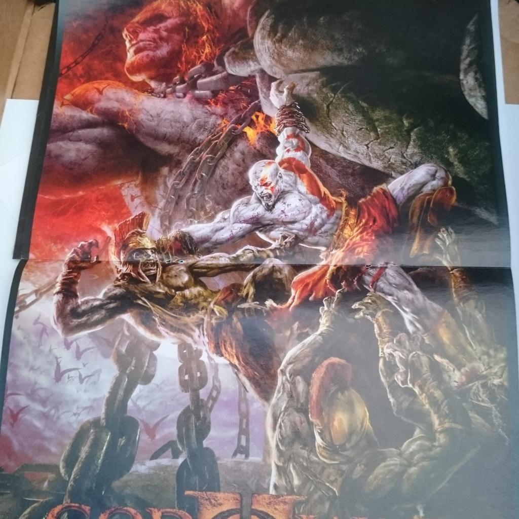 double sided posters, aprox 15 yrs + old.
god of war/resistance
iron man/gran turismo

aprox double A4 size.

5 pounds each
