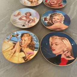 6 Marilyn Monroe plates 1995 The Hamilton collection excellent condition. Have certificate of authenticity.