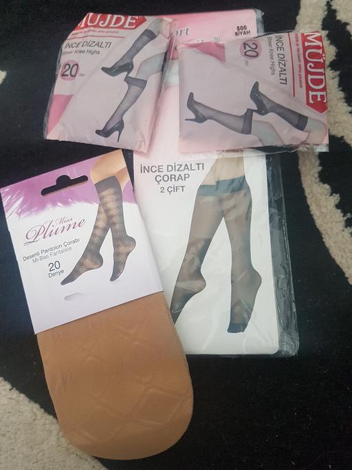 Buy & Sell Greater Manchester Manchester - Photos for 4 x LADIES' KNEE HIGH SOCKS 20 denier