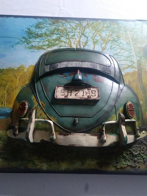 Buy & Sell Staffordshire Stoke-on-Trent - Photos for Vintage Metal 3D VW Beetle Wall Art (Teal)