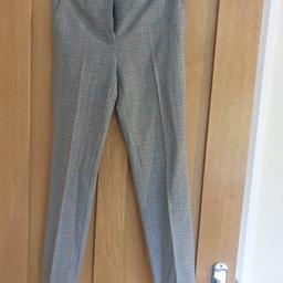 Ladies Zara check trousers, size small, elasticated waist,  tapered leg, in good condition