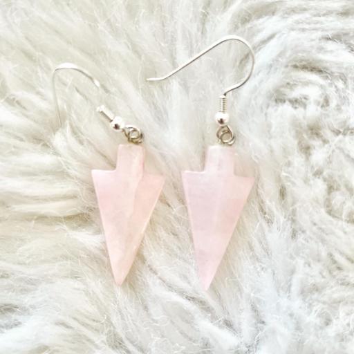 Buy & Sell Dorset Bournemouth, Christchurch and Poole - Photos for Arrow Head Pink Rose Quartz Boho Earrings New