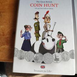 the Great British coin hunt UK 50p coin collectors album complete with a Kew gardens
