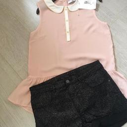 Girls top and shorts new with tags